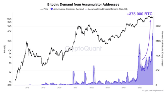 В CryptoQuant назвали количество купленных инвесторами биткоинов