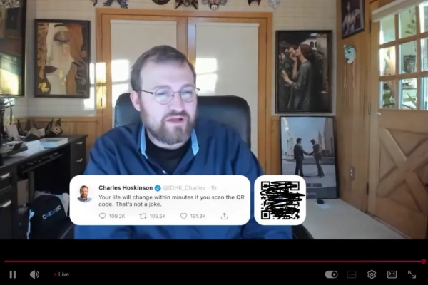 В Cardano предупредили о скам-трансляции с дипфейком Хоскинсона